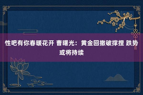 性吧有你春暖花开 曹曙光：黄金回撤破撑捏 跌势或将持续