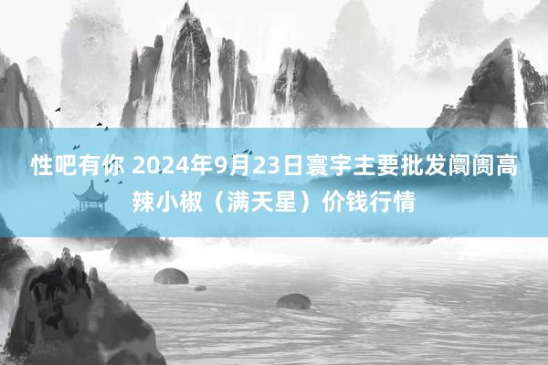 性吧有你 2024年9月23日寰宇主要批发阛阓高辣小椒（满天星）价钱行情