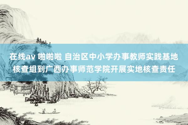 在线av 啪啪啦 自治区中小学办事教师实践基地核查组到广西办事师范学院开展实地核查责任