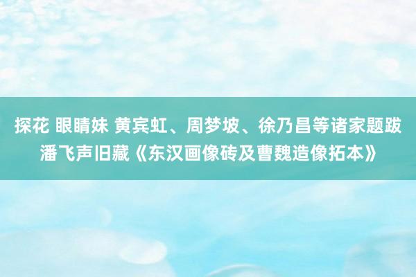 探花 眼睛妹 黄宾虹、周梦坡、徐乃昌等诸家题跋潘飞声旧藏《东汉画像砖及曹魏造像拓本》