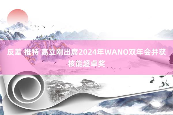 反差 推特 高立刚出席2024年WANO双年会并获核能超卓奖