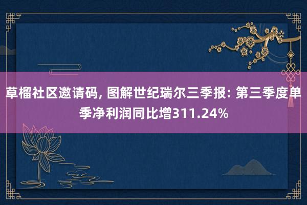 草榴社区邀请码, 图解世纪瑞尔三季报: 第三季度单季净利润同比增311.24%