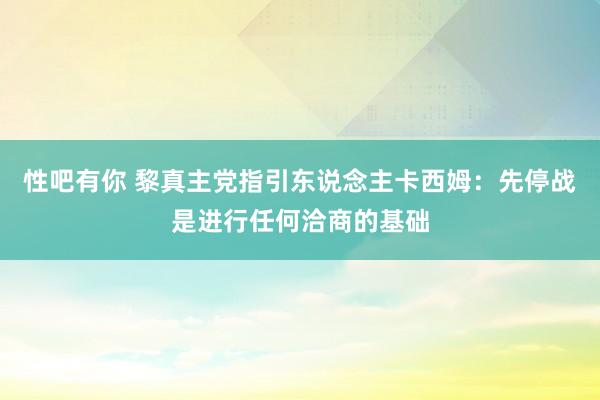 性吧有你 黎真主党指引东说念主卡西姆：先停战是进行任何洽商的基础