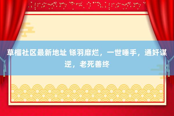 草榴社区最新地址 铩羽靡烂，一世唾手，通奸谋逆，老死善终