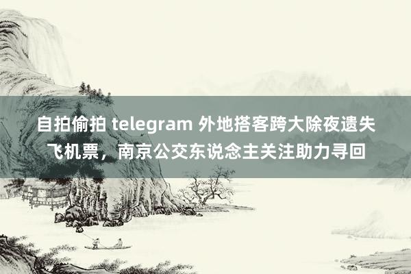 自拍偷拍 telegram 外地搭客跨大除夜遗失飞机票，南京公交东说念主关注助力寻回