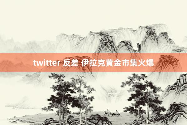 twitter 反差 伊拉克黄金市集火爆