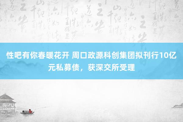 性吧有你春暖花开 周口政源科创集团拟刊行10亿元私募债，获深交所受理